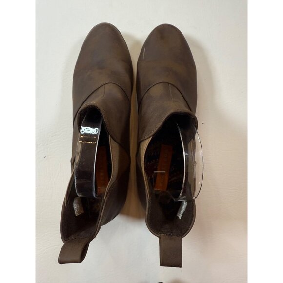 Rocket Dog Brown Faux Leather Ankle Boots booties Size US 10 low heel - Picture 9 of 10